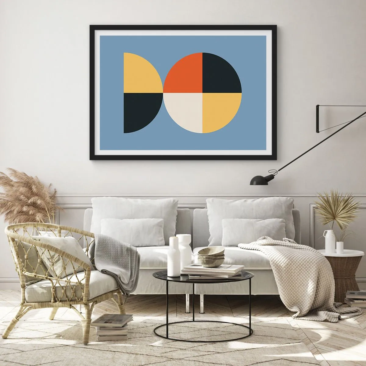 Affisch i svart ram - Titta och räkna - 100x70 cm