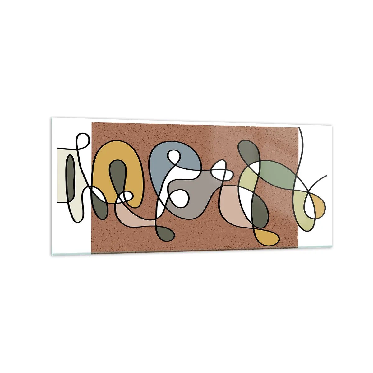 Glastavla - Bild på glas - En abstraktion värd att le åt - 120x50 cm