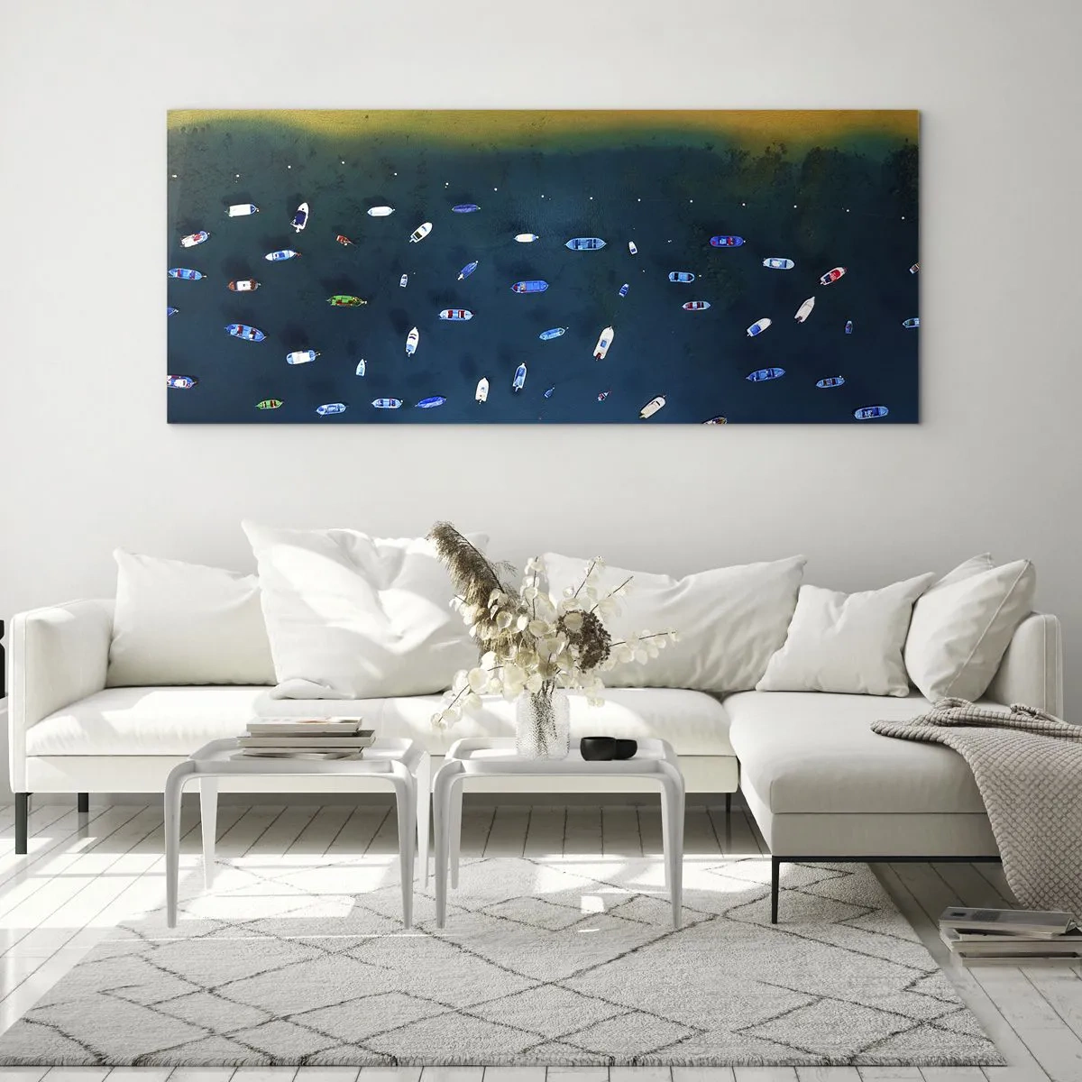 Glastavla - Bild på glas - Ett semesterspel - 100x40 cm