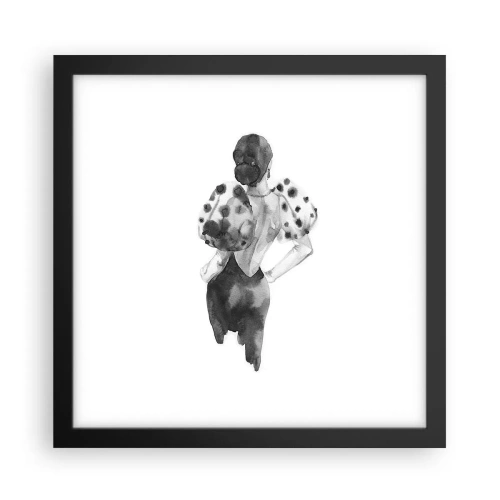 Affisch i svart ram - Hon passerade nära mig - 30x30 cm