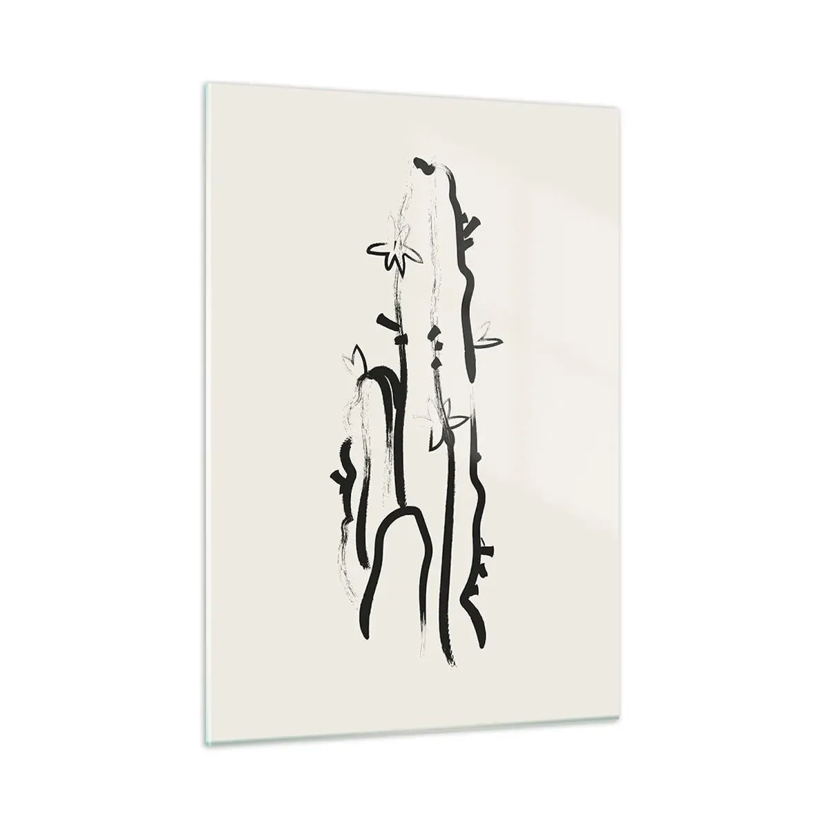 Glastavla - Bild på glas - Blommande ört - 50x70 cm