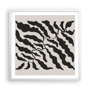 Affisch i vit ram - Kvadratens natur - 60x60 cm