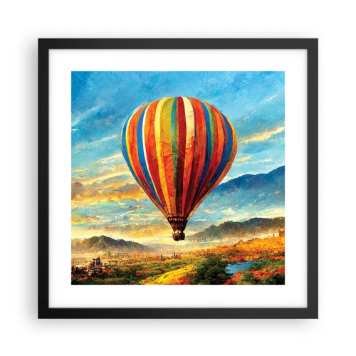 Affisch i svart ram - I tystnad ser man mer - 40x40 cm