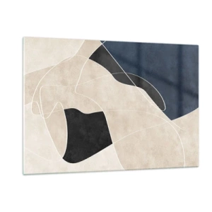Glastavla - Bild på glas - Abstrakt komposition - färgkontrast - 120x80 cm