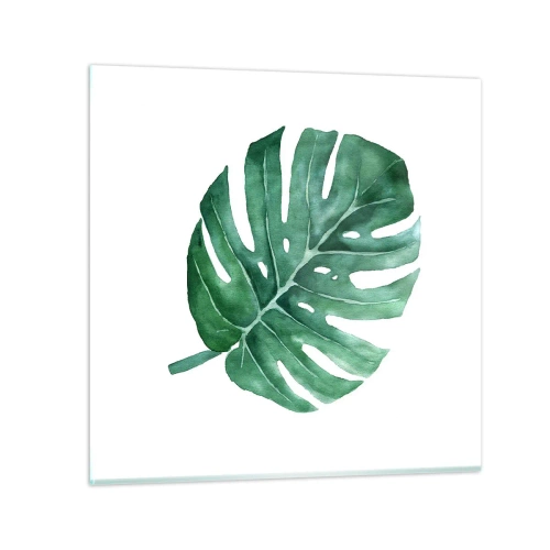 Glastavla - Bild på glas - Grönt koncept - 40x40 cm