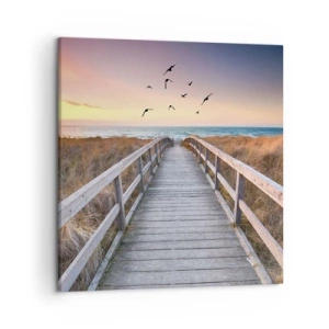 Canvastavla - Bild på duk - Startbana - 50x50 cm