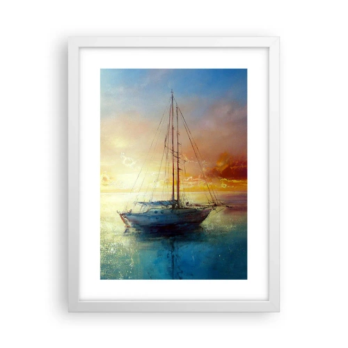 Affisch i vit ram - I guldviken - 30x40 cm