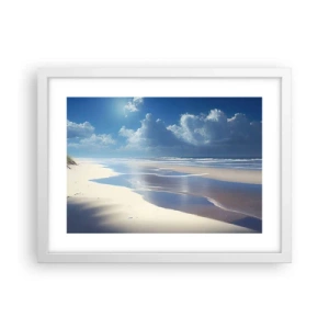 Affisch i vit ram - Semester i paradiset - 40x30 cm