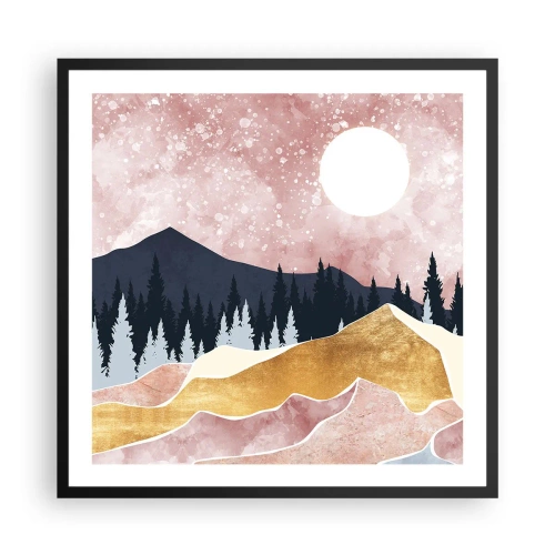 Affisch i svart ram - Nattvakt - 60x60 cm