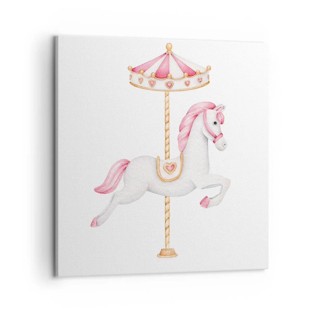 Canvastavla - Bild på duk - Han gav sig iväg med en hov - 50x50 cm