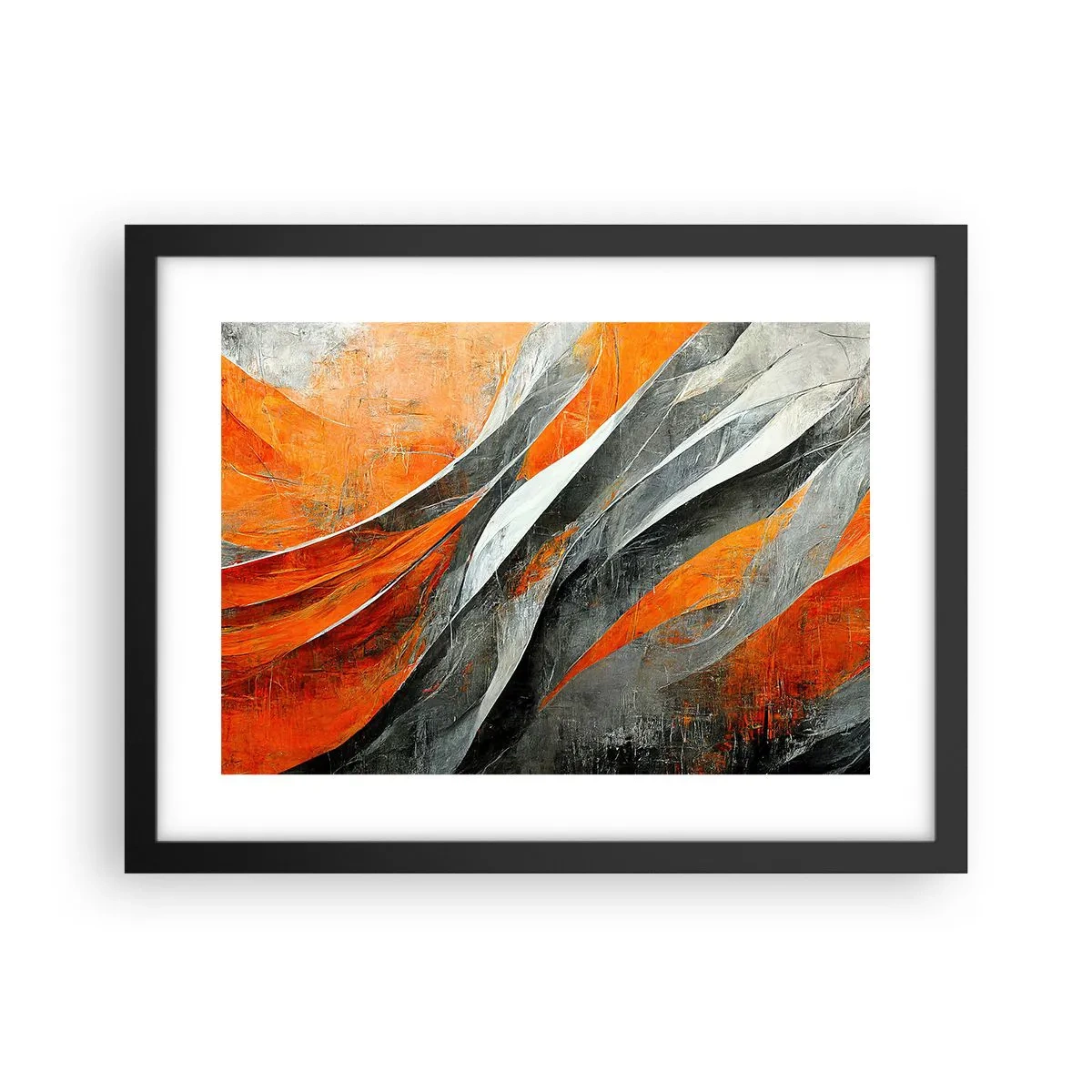 Affisch i svart ram - Värme och kyla - 40x30 cm