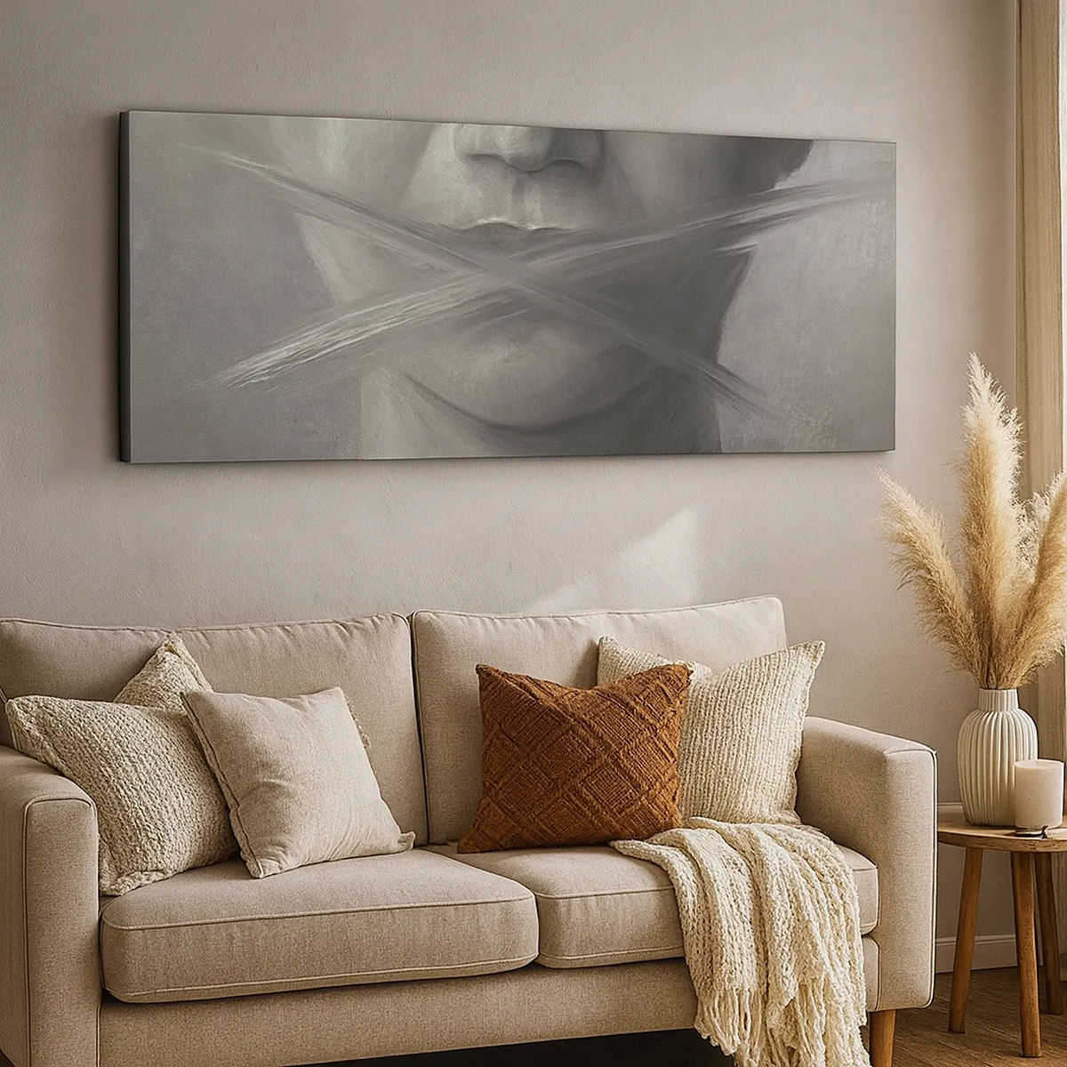 Canvastavla - Bild på duk - Inte ett ord - 30x30 cm