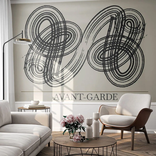 Fototapet Premium Sand - Det kom ut spontant - Minimalism, skandinavisk, Skrift - 300x210 cm
