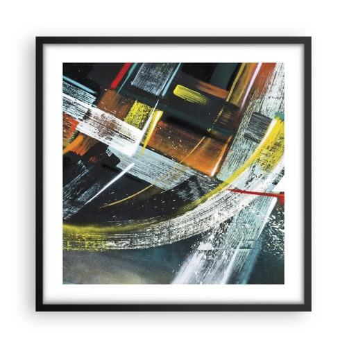 Affisch i svart ram - Rörelsens energi - 50x50 cm