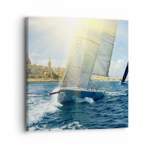 Canvastavla - Bild på duk - Dags att lämna staden - 40x40 cm