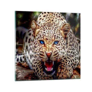 Glastavla - Bild på glas - Ilska är dålig för skönheten - 30x30 cm