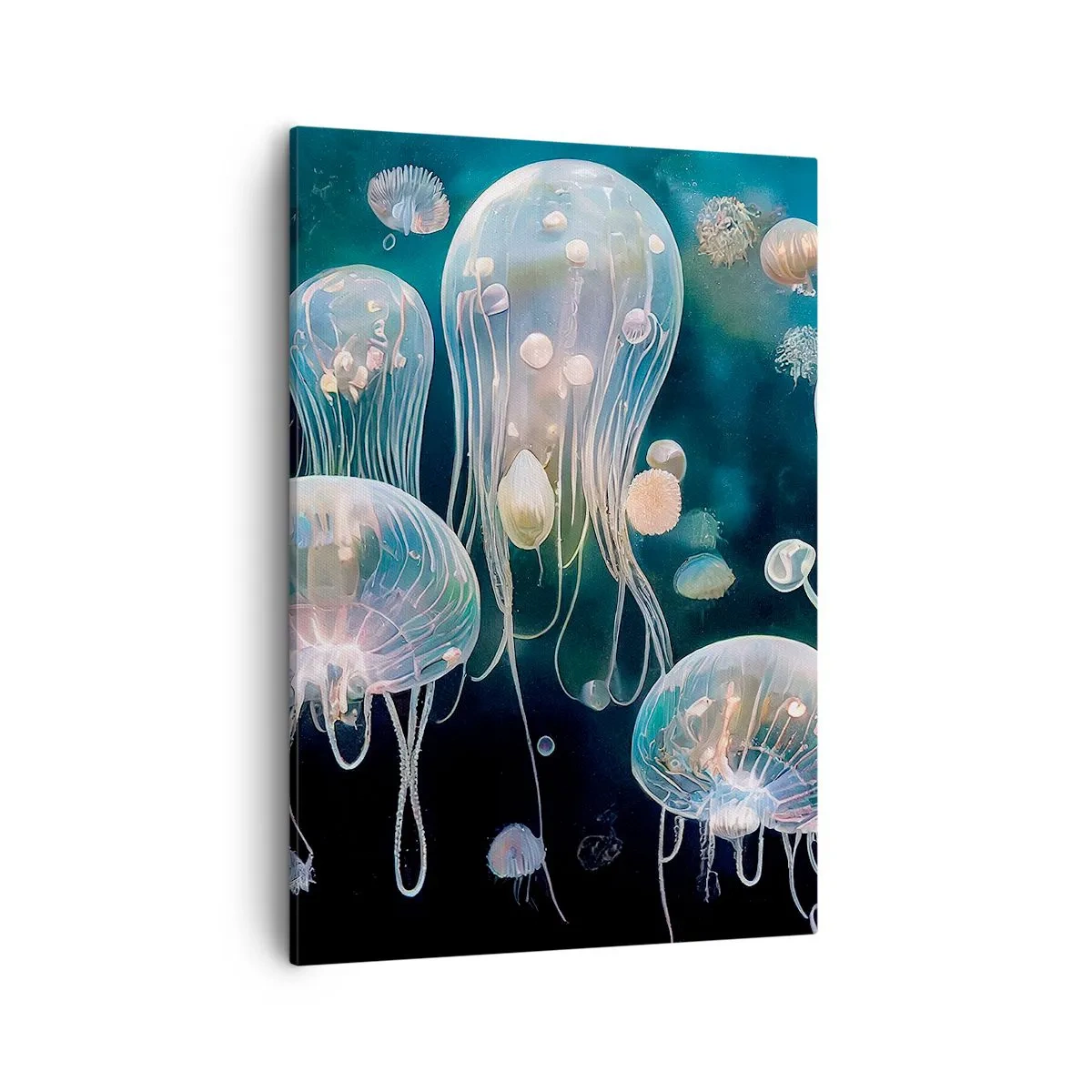 Canvastavla - Bild på duk - Undervattenbal - 50x70 cm