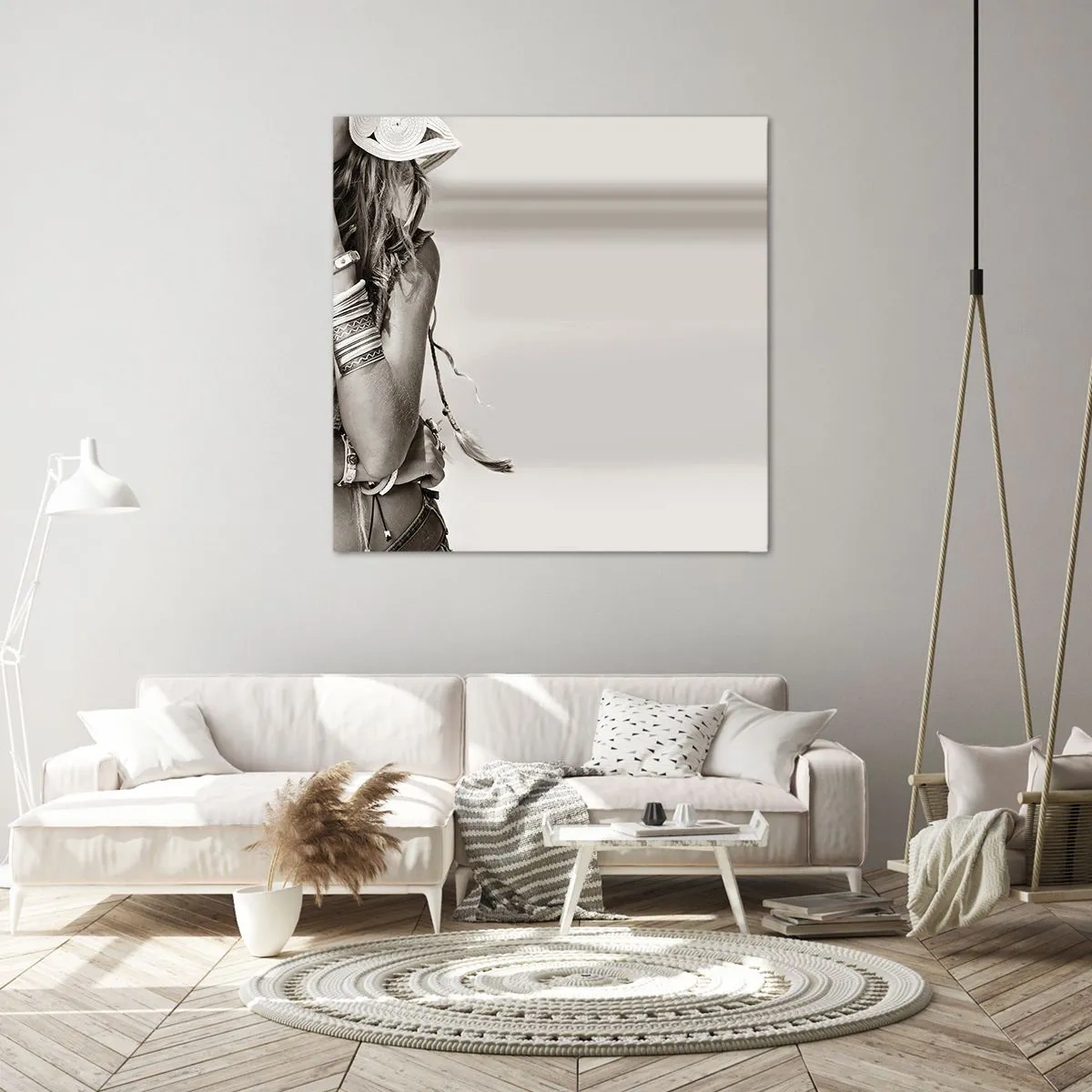 Canvastavla - Bild på duk - Som flickorna brukar - 60x60 cm