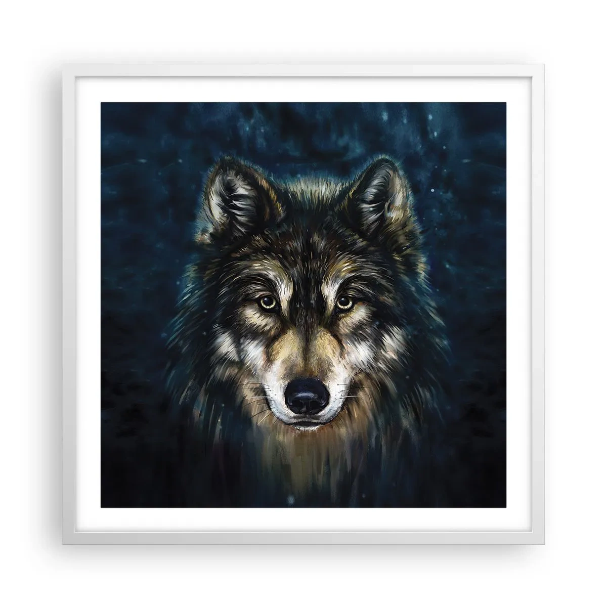 Affisch i vit ram - Alfa? Och omega - 60x60 cm