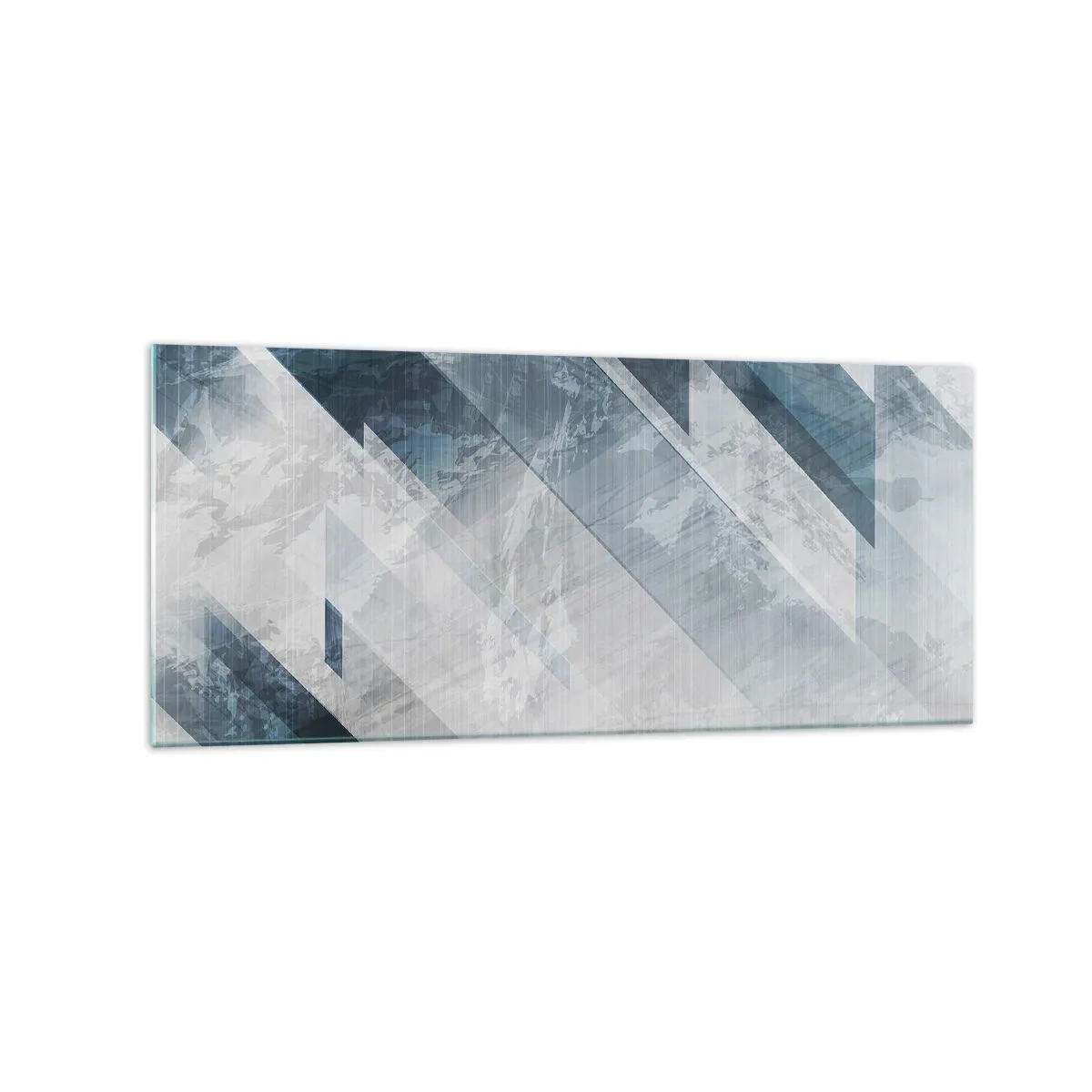 Glastavla - Bild på glas - Tredimensionell komposition – gråhetens rörelse - 120x50 cm