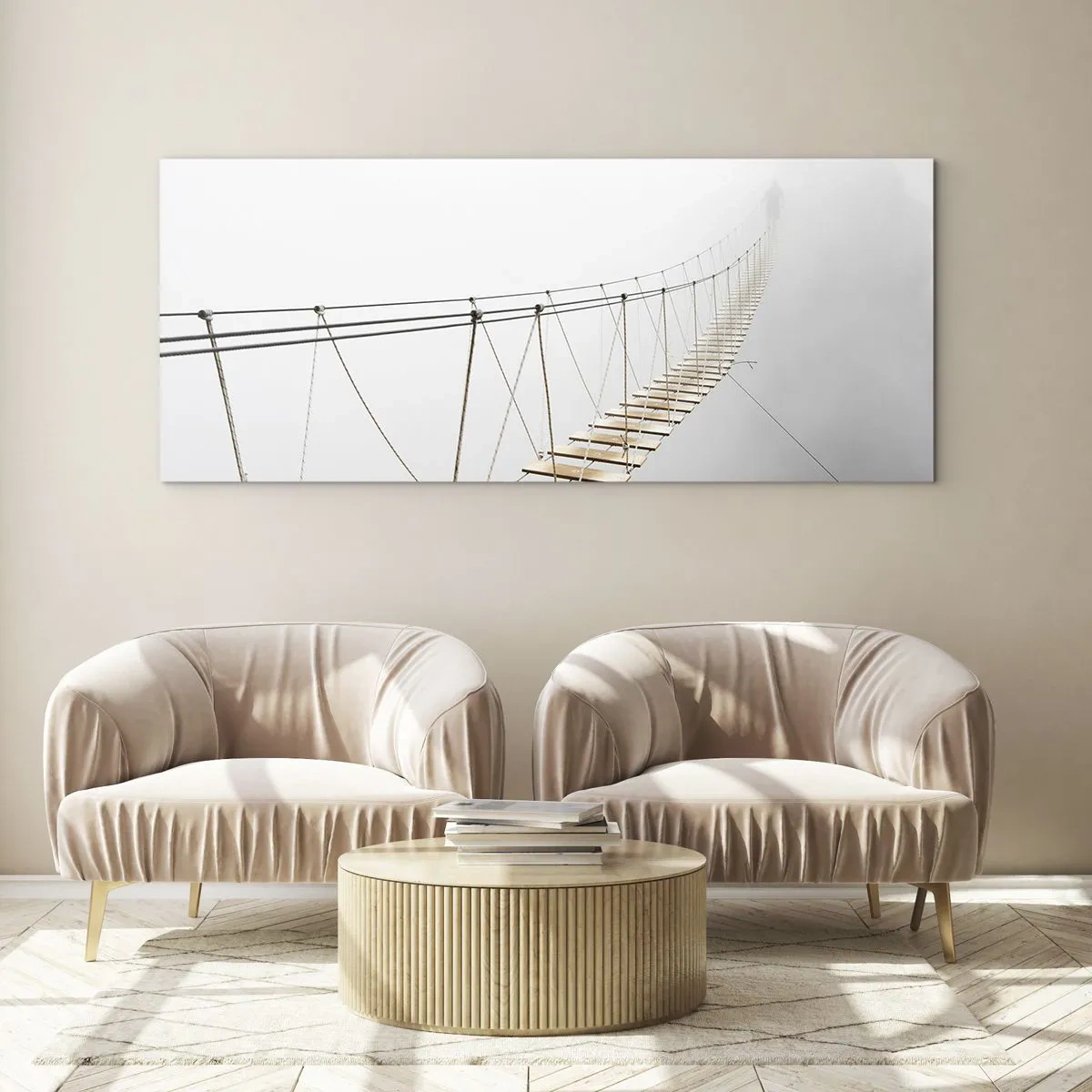 Glastavla - Bild på glas - Vart leder den dig? - 120x50 cm
