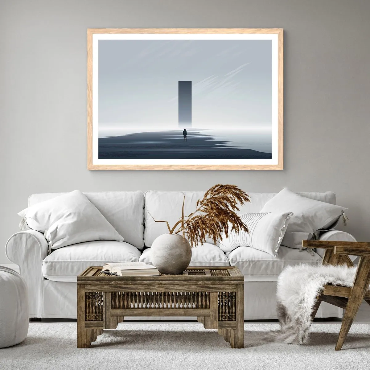 Affisch i ram av ljusek - Möjlighet eller hot? - 70x50 cm