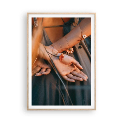 Affisch i ram av ljusek - Bunden till naturen - 70x100 cm