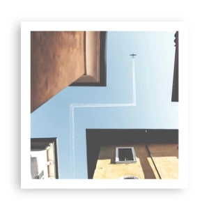 Affisch - Ovanför stadens labyrint - 60x60 cm