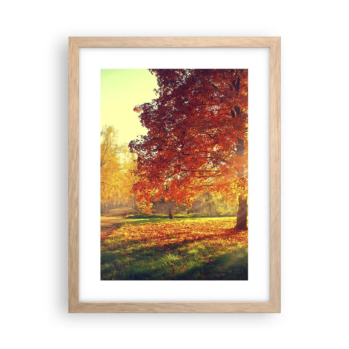 Affisch i ram av ljusek - Rött är vackert - 30x40 cm