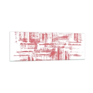 Glastavla - Bild på glas - Röd stad - 90x30 cm