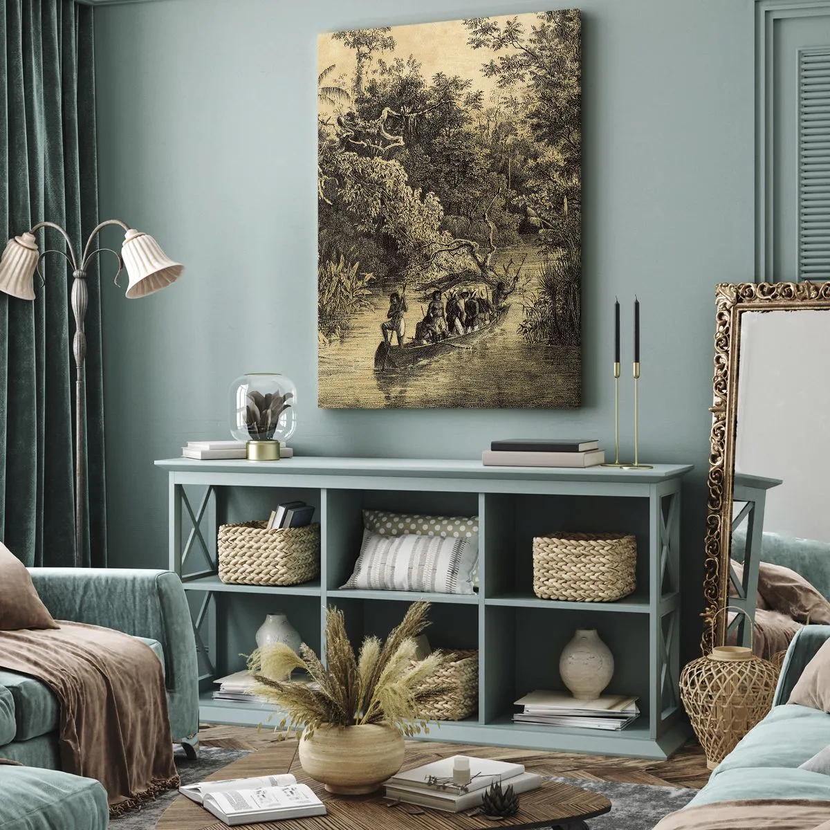 Canvastavla - Bild på duk - Resa till källan - 55x100 cm