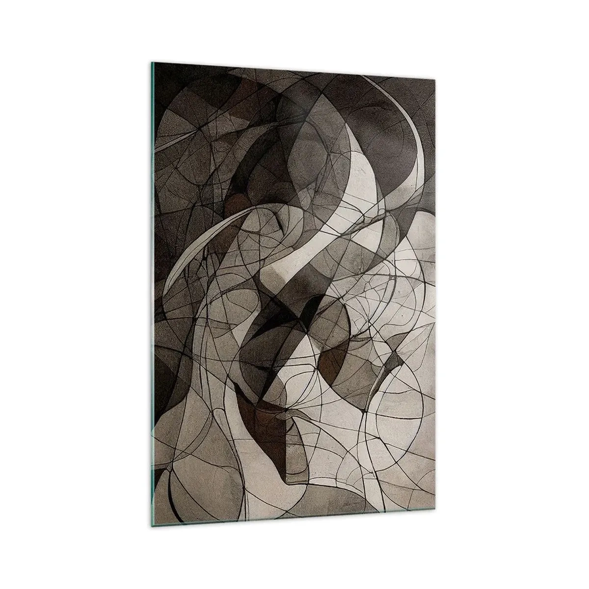 Glastavla - Bild på glas - Cirkulation av jordens färger - 70x100 cm