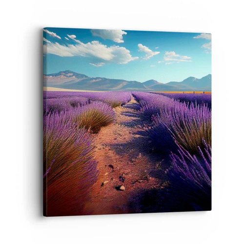 Canvastavla - Bild på duk - Doftande fält - 30x30 cm