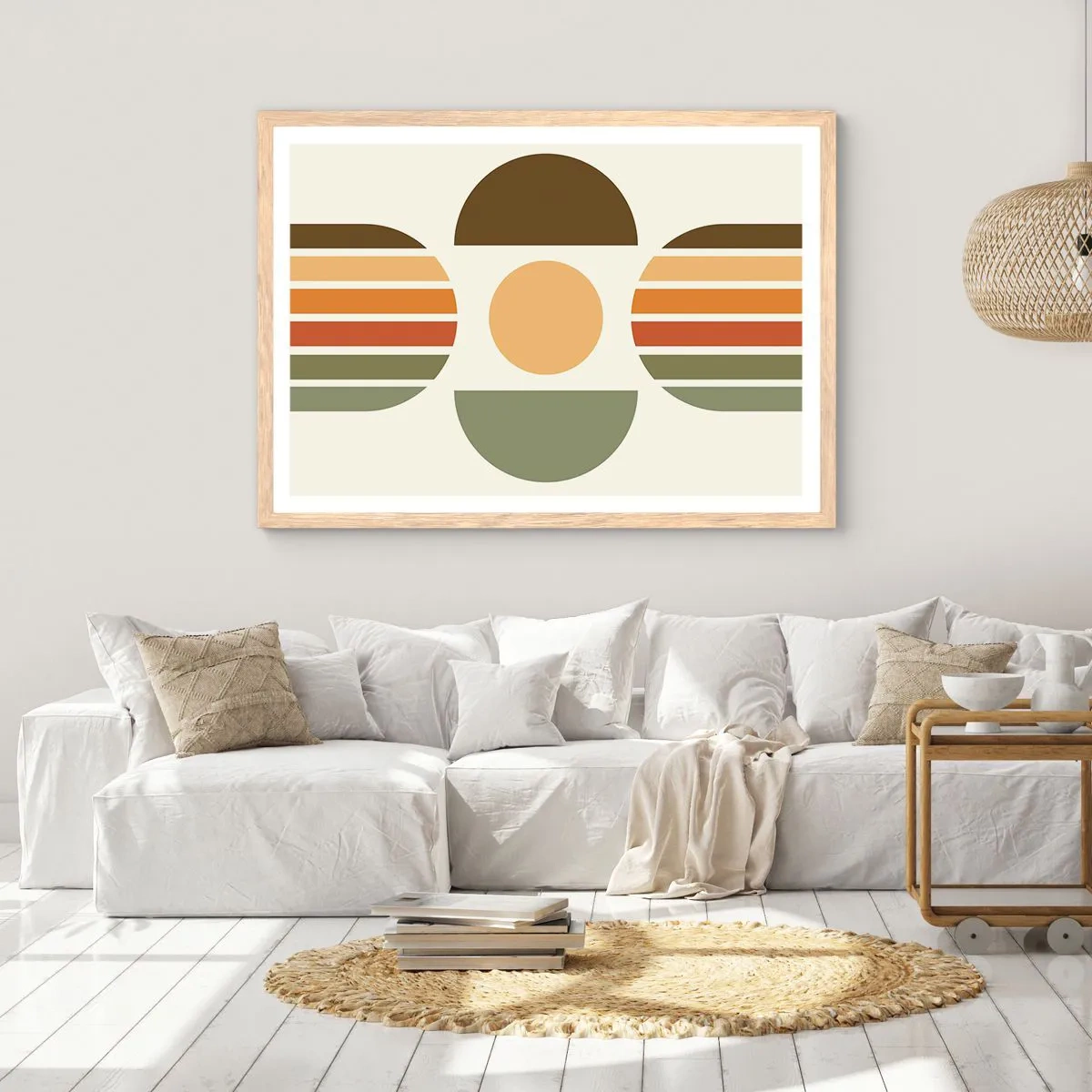 Affisch i ram av ljusek - I jordens färger - 100x70 cm