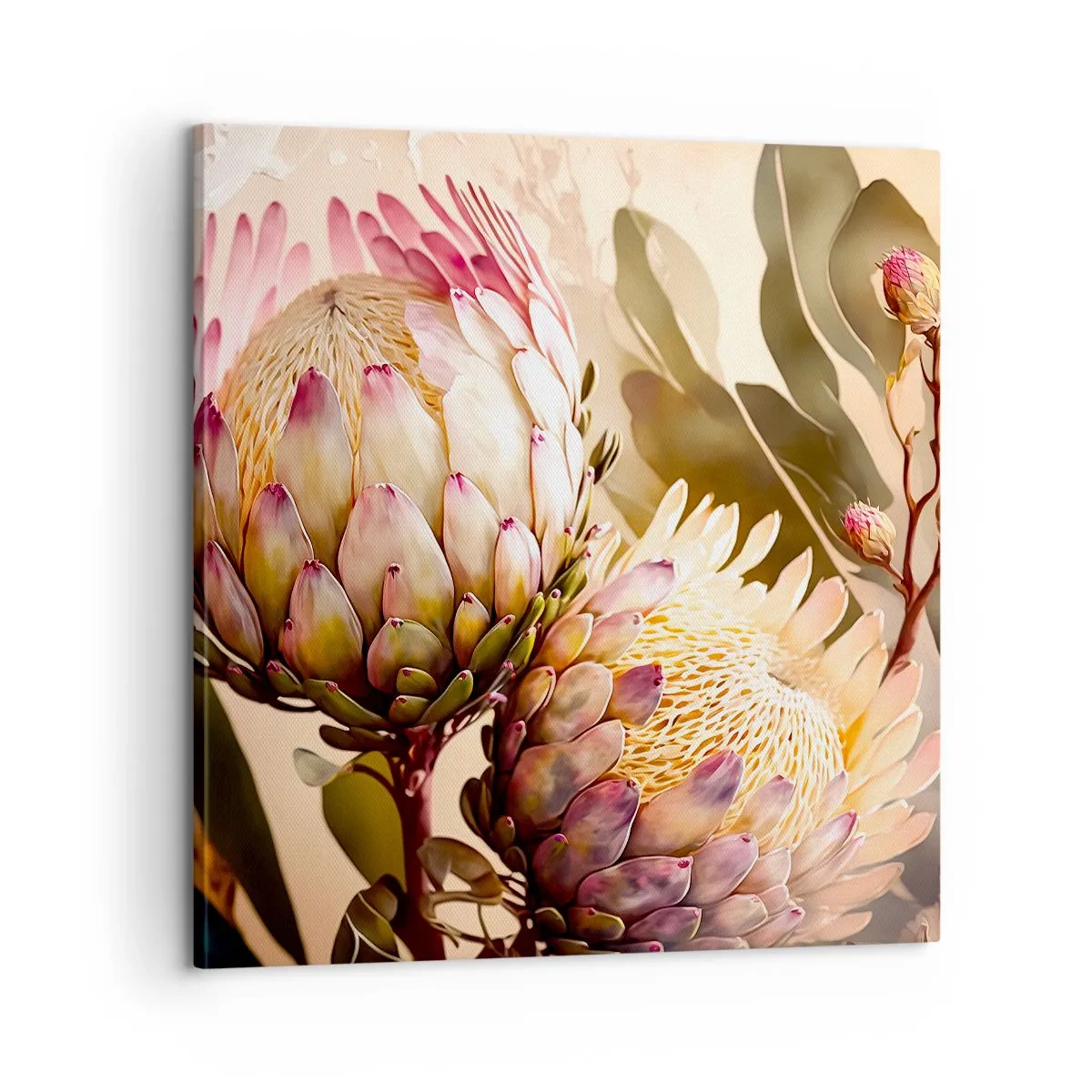 Canvastavla - Bild på duk - Ömsint omfamnad - 60x60 cm