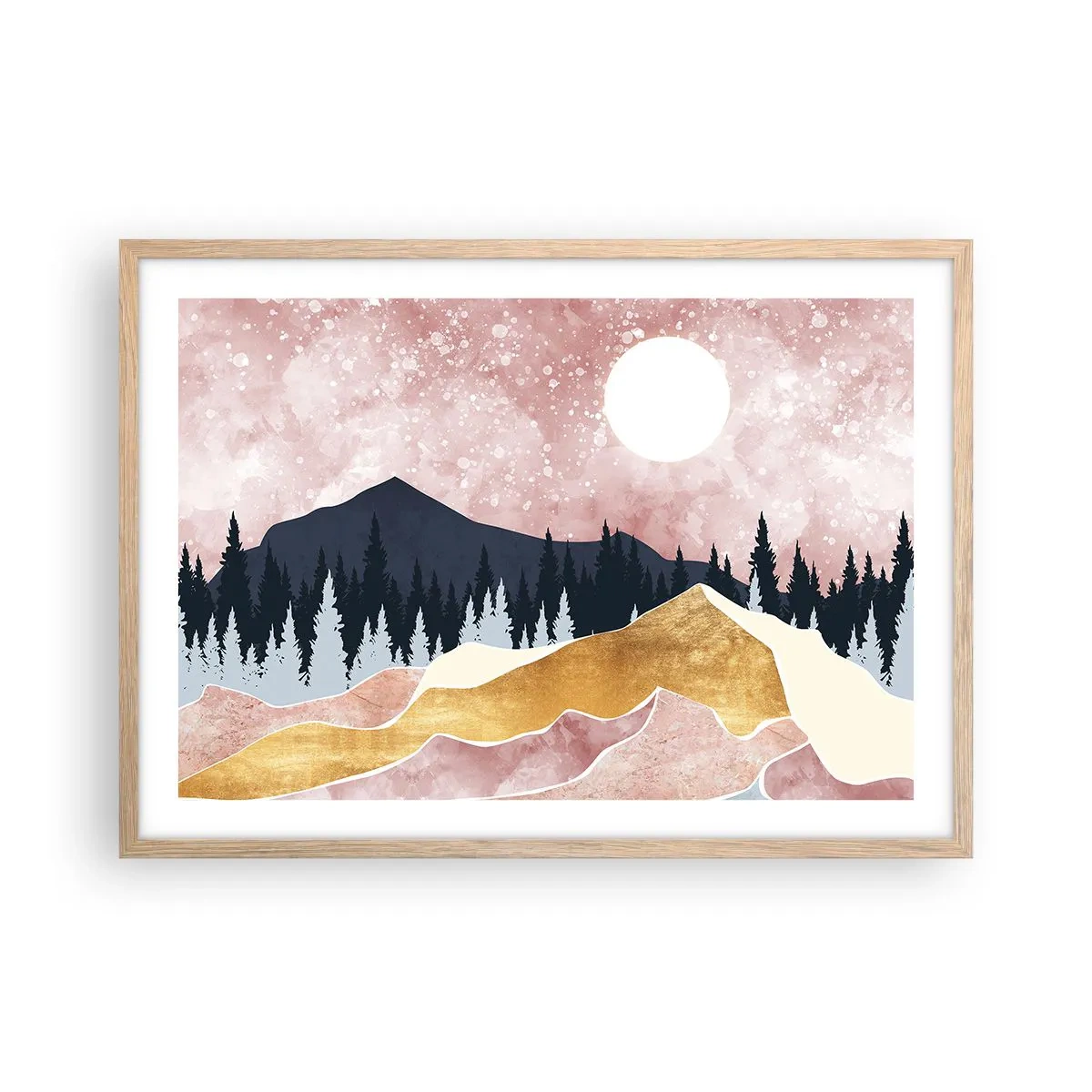 Affisch i ram av ljusek - Nattvakt - 70x50 cm