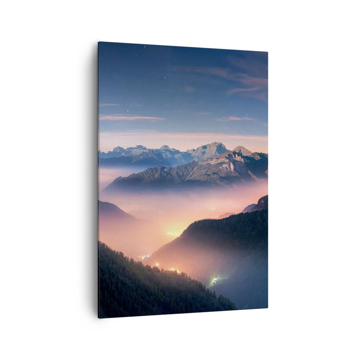 Canvastavla - Bild på duk - Ljus i dalarna - 70x100 cm
