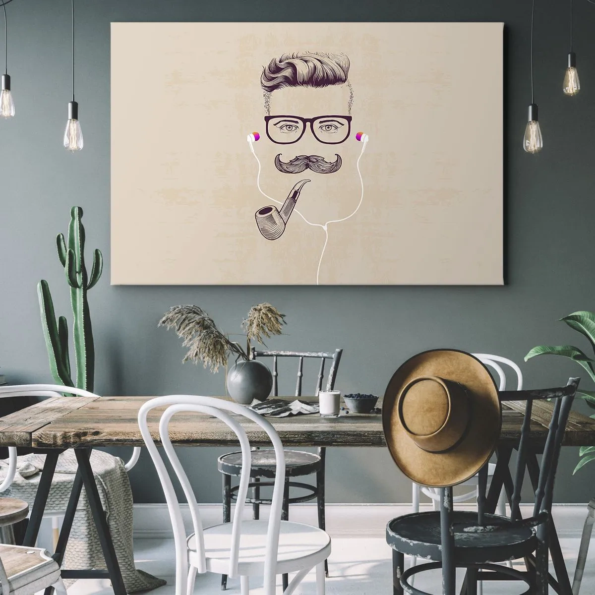 Canvastavla - Bild på duk - Riktig man? - 100x70 cm