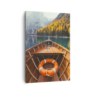 Canvastavla - Bild på duk - Utflykt i fjällen - 70x100 cm