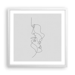 Affisch i vit ram - Sentimentala lustens glöd - 50x50 cm