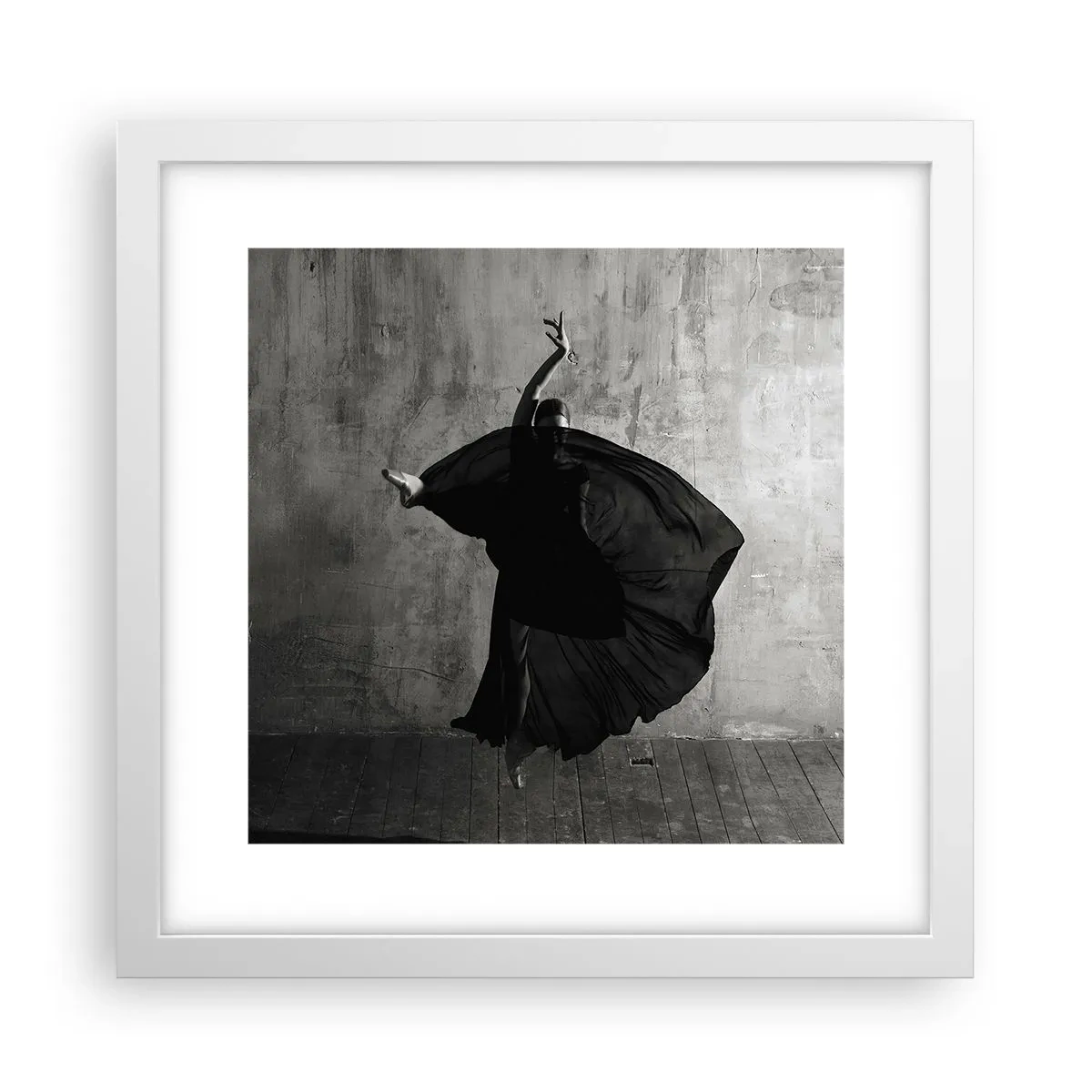 Affisch i vit ram - Full av passion - 30x30 cm