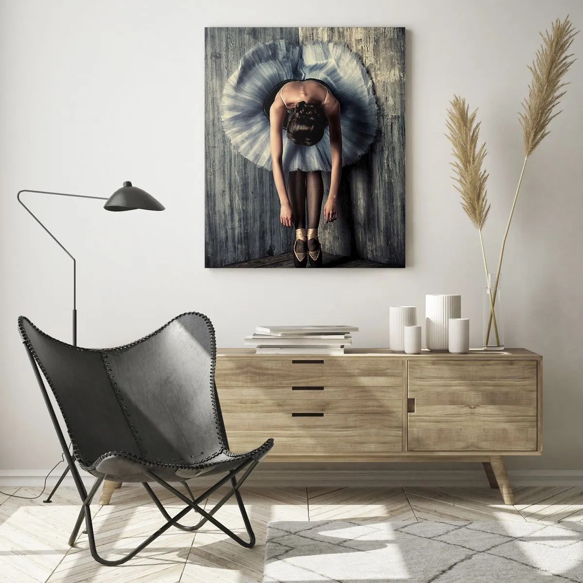 Glastavla - Bild på glas - När musiken tystnar - 50x70 cm