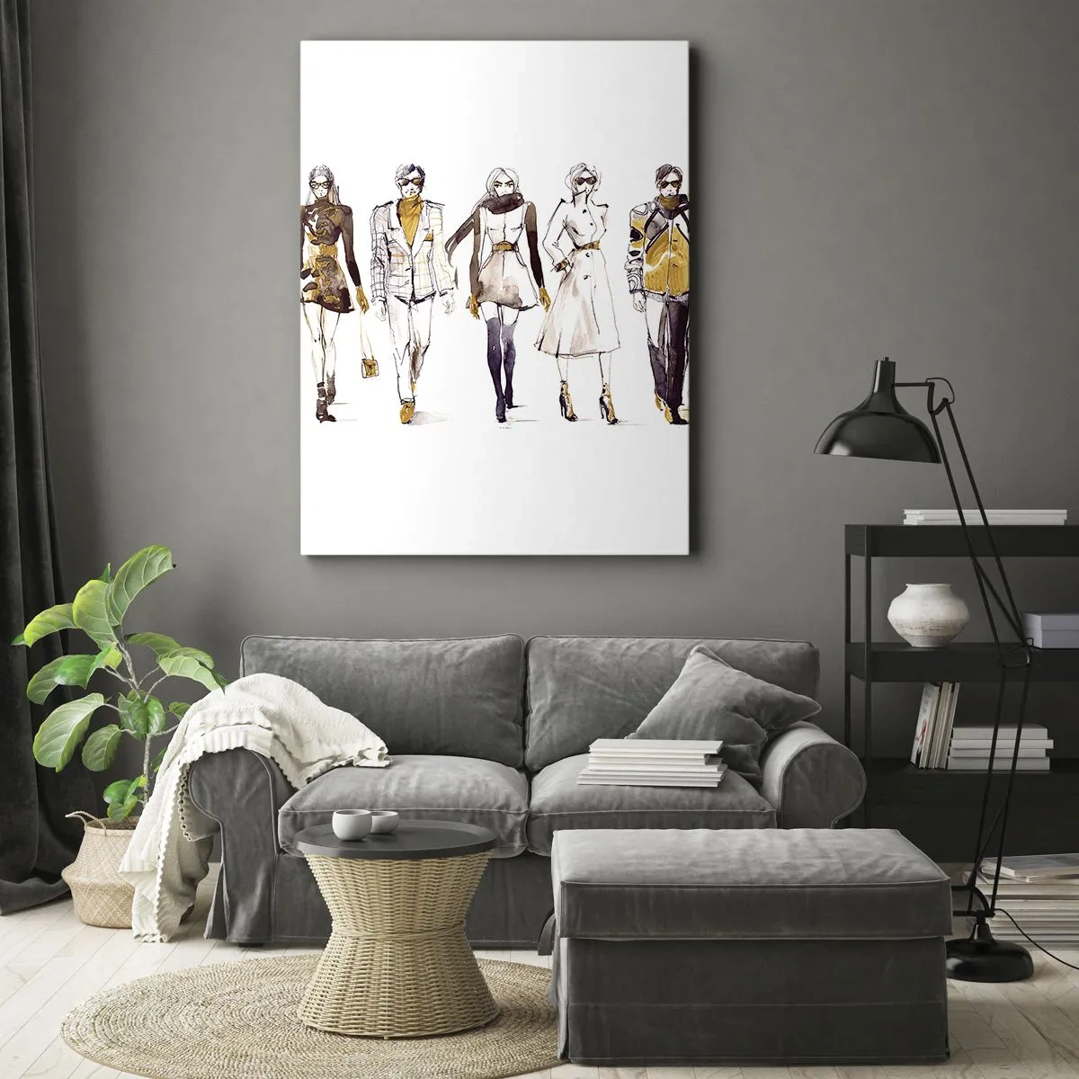 Canvastavla - Bild på duk - Otvunget mode, fri elegans - 50x70 cm