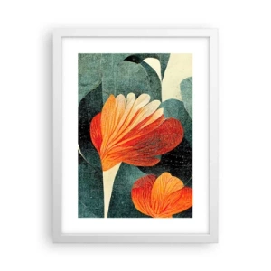 Affisch i vit ram - Värmen i tropikerna och svalkan i grönskan - 30x40 cm