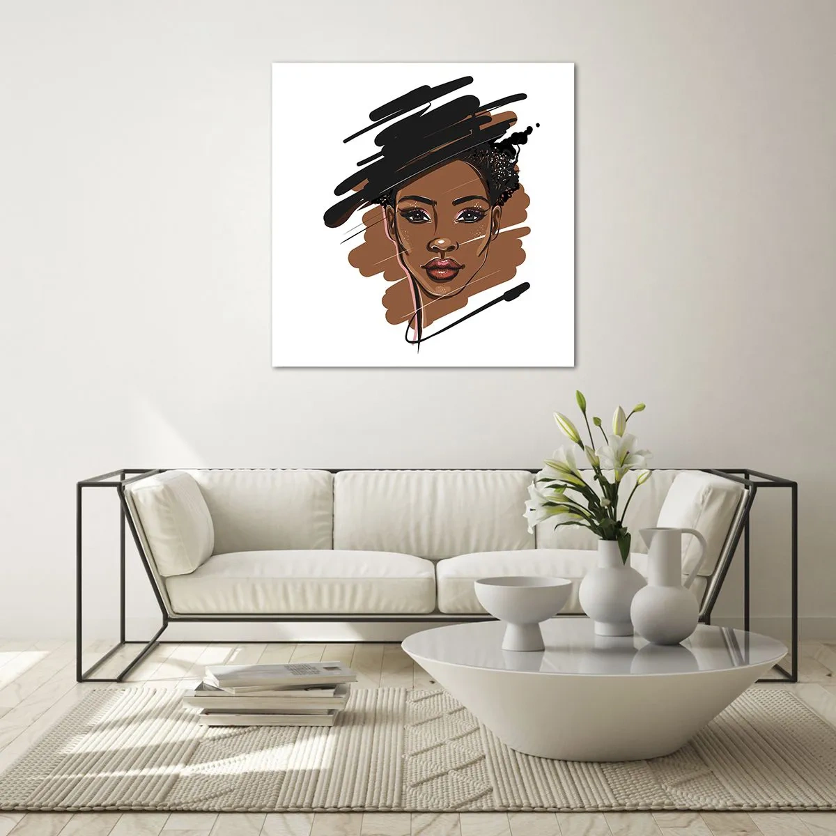 Glastavla - Bild på glas - Söt som choklad - 50x50 cm