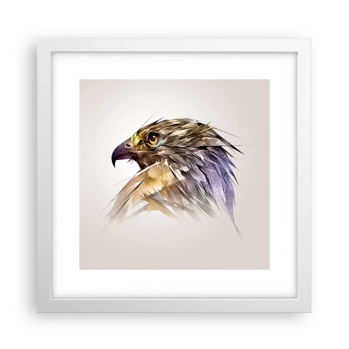 Affisch i vit ram - En kämpes porträtt - 30x30 cm