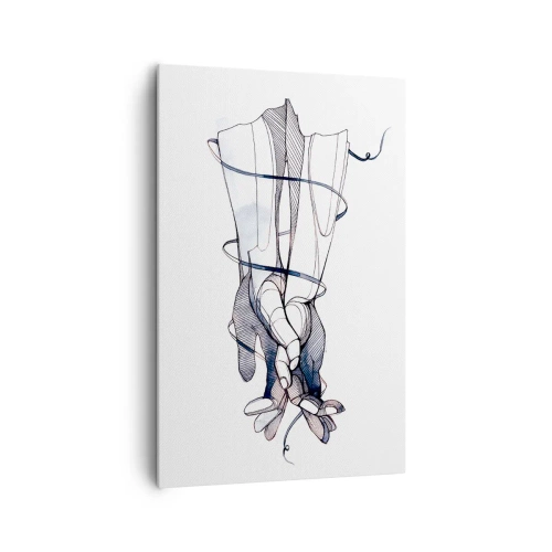 Canvastavla - Bild på duk - Smekningens studie - 80x120 cm