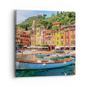 Canvastavla - Bild på duk - Italiensk förmiddag - 40x40 cm