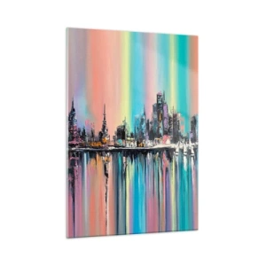 Glastavla - Bild på glas - Nattens ljus - 50x70 cm