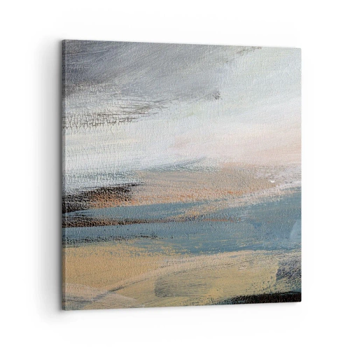Canvastavla - Bild på duk - Abstraktion: nordligt landskap - 60x60 cm